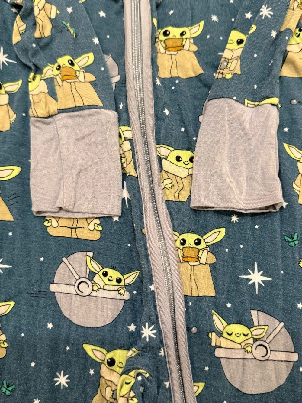 Little Sleepies STAR WARS Grogu Bamboo Convertible Zippy Boys Girls Size 2T